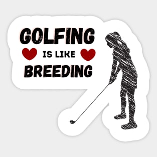 Golfing Girl Hobbies Sticker